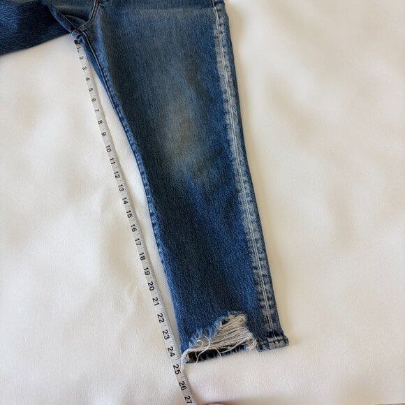Frame Jeans Womens 28 Blue Denim 'Le Original' Button Fly Distressed High-Rise - Picture 6 of 13